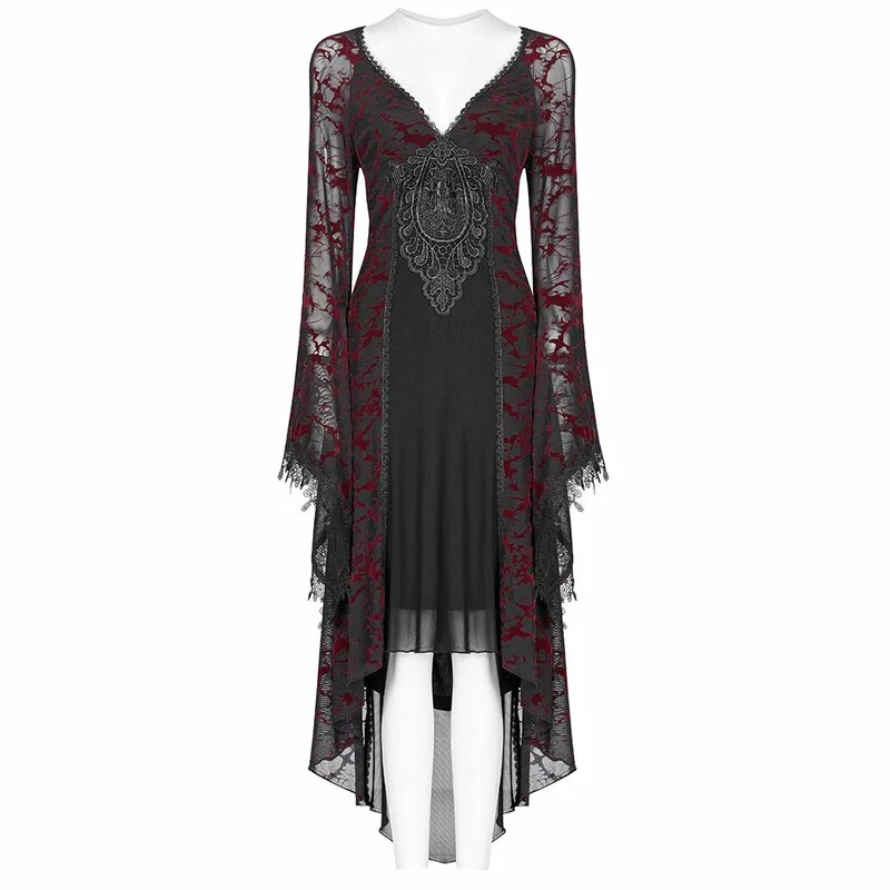 Punk Rave Mini Dress - Opium Red 4 Punk Rave Mini Dress - Opium Red - Image 4