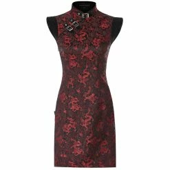 Punk Rave Mini Dress - Red Eden 11 Punk Rave Mini Dress - Red Eden -The Rock Shop - shop punk rave mini dress red eden6