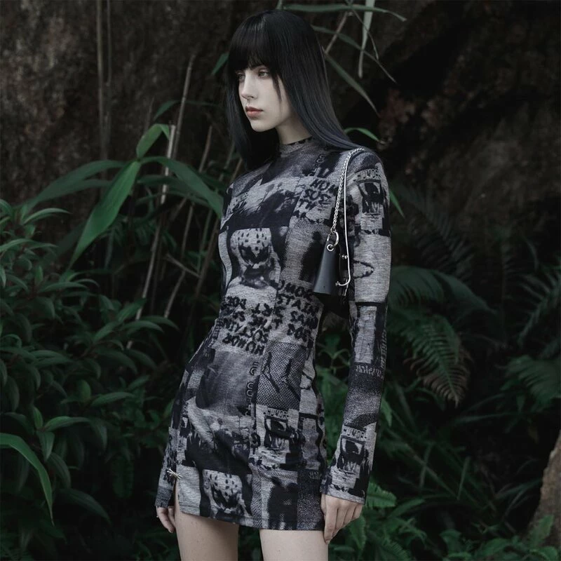 Punk Rave Mini Dress - Sinstress Matte 2 Punk Rave Mini Dress - Sinstress Matte - Image 2