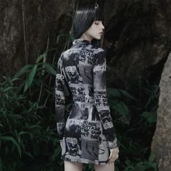 Punk Rave Mini Dress - Sinstress Matte 8 Punk Rave Mini Dress - Sinstress Matte -The Rock Shop - shop punk rave mini dress sinstress matte 13