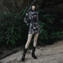 Punk Rave Mini Dress - Sinstress Matte 9 Punk Rave Mini Dress - Sinstress Matte -The Rock Shop - shop punk rave mini dress sinstress matte 14