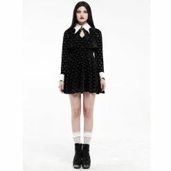 Punk Rave Mini Dress - Wednesday Hearts