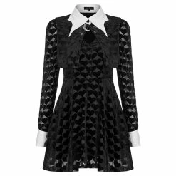 Punk Rave Mini Dress - Wednesday Hearts -The Rock Shop - shop punk rave mini dress wednesday hearts6