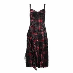 Punk Rave Strappy Dress - Velvet Imprints -The Rock Shop - shop punk rave strappy dress velvet imprints5