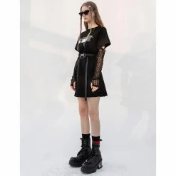 Punk Rave T-Shirt Dress - Hell Girl -The Rock Shop - shop punk rave t shirt dress hell girl3