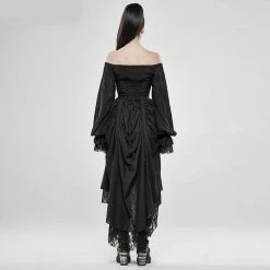 Punk Rave Victorian Dress - Duchess Black -The Rock Shop - shop punk rave victorian dress duchess black3