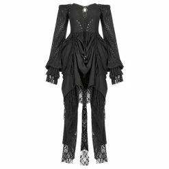 Punk Rave Victorian Dress - Duchess Black -The Rock Shop - shop punk rave victorian dress duchess black5