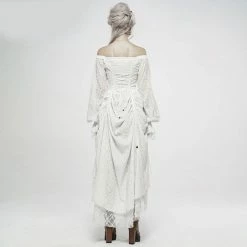 Punk Rave Victorian Dress - Duchess White -The Rock Shop - shop punk rave victorian dress duchess white3