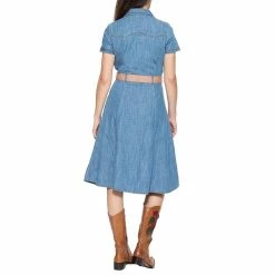 Queen Kerosin Denim Dress - Blanko -The Rock Shop - shop queen kerosin denim dress blanko3