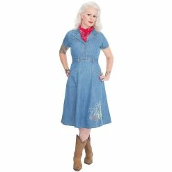 Queen Kerosin Denim Dress - Western