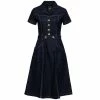 Queen Kerosin Denim Swing Dress - Blanko