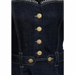 Queen Kerosin Denim Swing Dress - Flowers 10 Queen Kerosin Denim Swing Dress - Flowers -The Rock Shop - shop queen kerosin denim swing dress flowers5