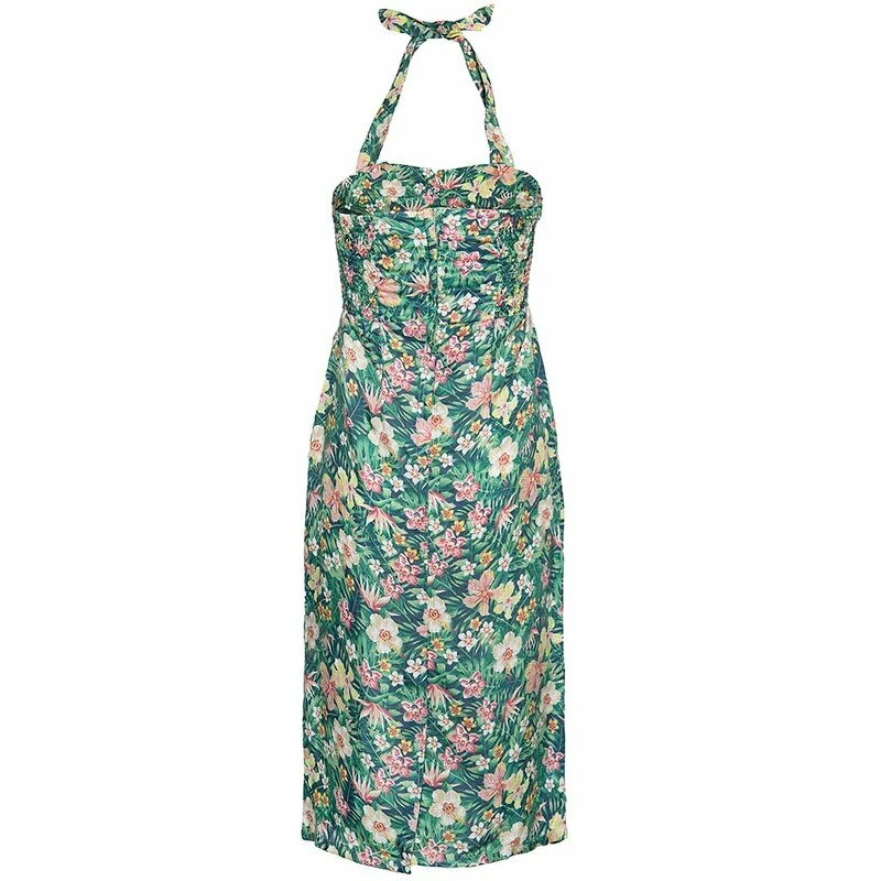 Queen Kerosin Neckholder Dress - Tropical 2 Queen Kerosin Neckholder Dress - Tropical - Image 2