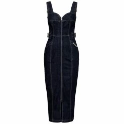 Queen Kerosin Pencil Dress - Dark Blue Workwear
