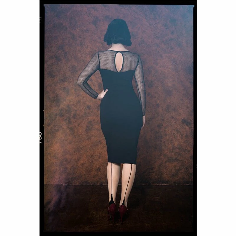 Queen Kerosin Pencil Dress - Roses 2 Queen Kerosin Pencil Dress - Roses - Image 2