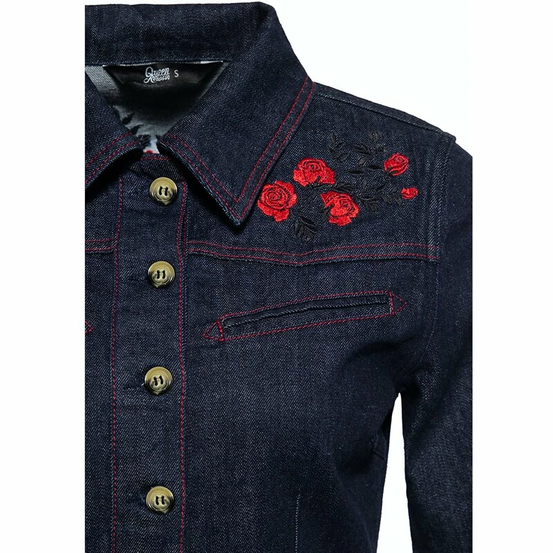 Queen Kerosin Pencil Dress - Western Roses 3 Queen Kerosin Pencil Dress - Western Roses - Image 3