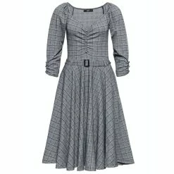 Queen Kerosin Swing Dress - Check