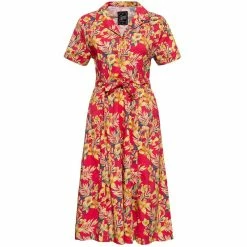 Queen Kerosin Swing Dress - Hawaii Red
