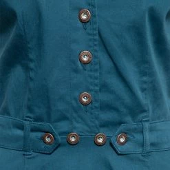 Queen Kerosin Swing Dress - Workwear Petrol 8 Queen Kerosin Swing Dress - Workwear Petrol -The Rock Shop - shop queen kerosin swing dress workwear petrol4