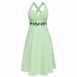 Queen Kerosin Vintage Swing Dress - Denim Mint