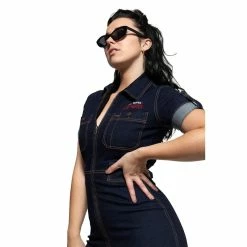 Queen Kerosin Workwear Dress - Speedway Garage -The Rock Shop - shop queen kerosin workwear dress speedway garage5