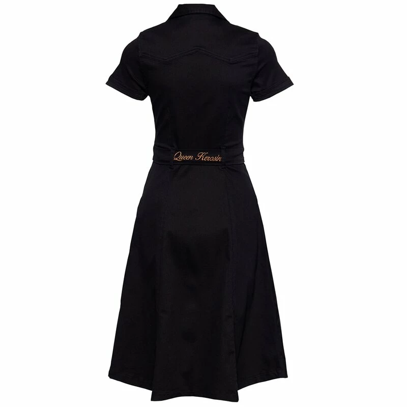 Queen Kerosin Workwear Dress - Swing Denim 2 Queen Kerosin Workwear Dress - Swing Denim - Image 2