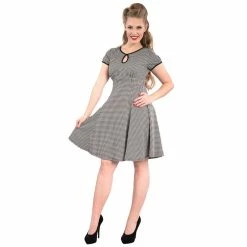 Steady Clothing Vintage Skater Dress - Charm Me Houndstooth