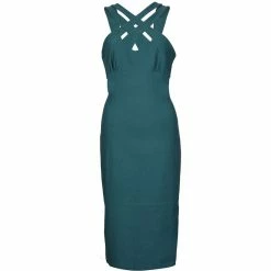 Voodoo Vixen Pencil Dress - Lillian Turquoise 9 Voodoo Vixen Pencil Dress - Lillian Turquoise -The Rock Shop - shop voodoo vixen pencil dress lillian turquoise5