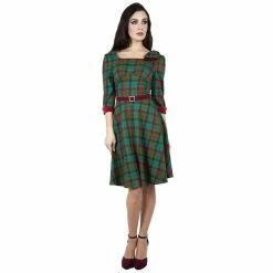 Voodoo Vixen Tartan Dress - Lisle -The Rock Shop - shop voodoo vixen tartan dress lisle3