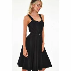 Voodoo Vixen Vintage Dress - Frenchie Flare Black -The Rock Shop - shop voodoo vixen vintage dress frenchie flare black3