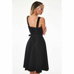 Voodoo Vixen Vintage Dress - Frenchie Flare Black -The Rock Shop - shop voodoo vixen vintage dress frenchie flare black5
